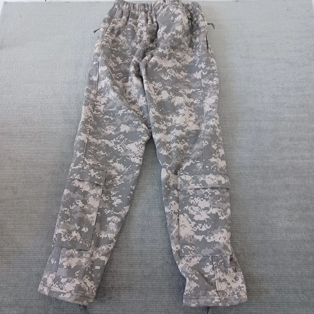 Massif Elements Pants‎ Men L Green Pixel Camo Cargo Belted Elastic Waist Hiking